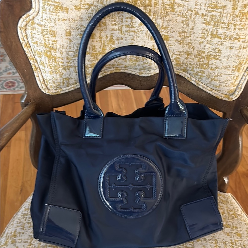 Tory Burch Navy Blue Tote Bag